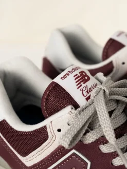 New Balance - Mens 574 Trainers Rouge/Blanc Discount