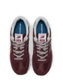 New Balance - Mens 574 Trainers Rouge/Blanc Discount