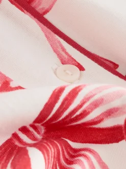 Next Rouge/Blanc Noeud Imprimé - Pyjama boutonné (3-16 ans) Online