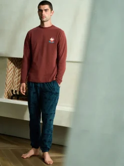 Next Rouge/Bleu - Ensemble pyjama graphique en jersey à manches longues