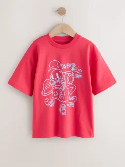 Next - T-shirts à manches courtes à imprimé graphique coupe standard Lot de 3 (3à16ans) Rouge/bleu/ciment Sale