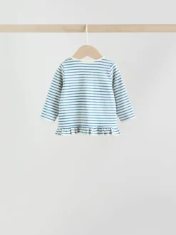 Next - Ensemble haut à manches longues et leggings 6 pièces (0mois-3ans) Rouge/Bleu/Crème Clearance