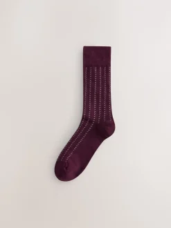 Next - Lot de 7 - Chaussettes riches en coton pour homme Rouge/Gris Outlet