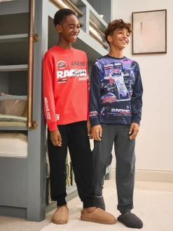 Next - Lot de 2 pyjamas à manches longues (3-16ans) Rouge/Noir Outlet