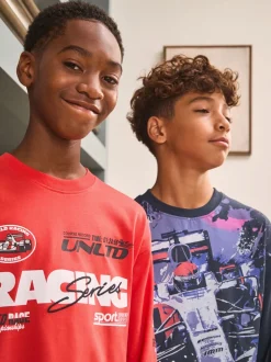 Next - Lot de 2 pyjamas à manches longues (3-16ans) Rouge/Noir Outlet