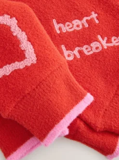 Next Rouge/Rose - Pull de Saint-Valentin brodé confortable Clearance