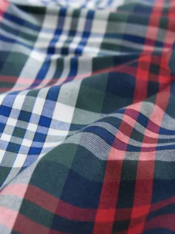 Next Rouge/vert - Chemise Oxford ajustée Easy Iron Button Down Outlet