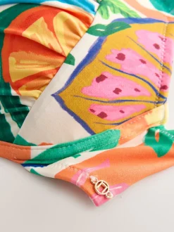 Next Rouge/vert - Haut de bikini rembourré à armatures avec nœud sur le devant Discount