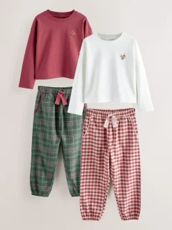 Next Rouge/vert - Lot de 2 pyjamas tissés à carreaux (3-16ans) Best