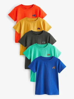 Next - T-shirt Manches courtes 5 Pack (3mois-7ans) Rouge/vert Online