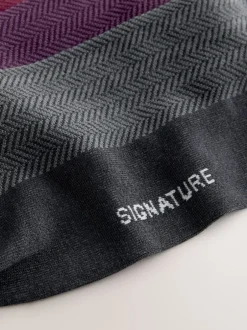 Next - Modal Signature Chaussettes 4 Lot Rouge/vert/bleu à chevrons Hot