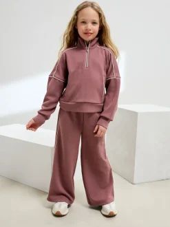 Next Rouille et rose - Ensemble pantalon de jogging super doux à col zippé et jambes Amples (3-16ans) Best