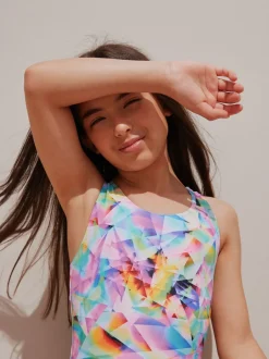 Next Résumé multicolore - Maillot de bain sport à dos ouvert (3-16ans)