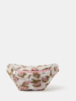 Angels By Accessorize Sac filles duveteux à imprimé léopard Hot