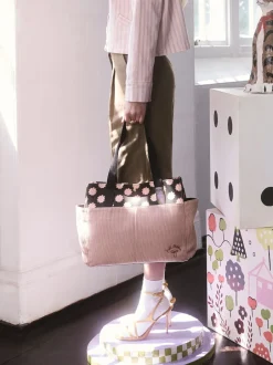 Cath Kidston Sac cabas carré en velours côtelé