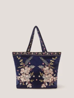 Monsoon Sac cabas Fallon en velours brodé fleuri Best