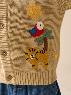 Next - Character Cardigan (3mths-7yrs) Safari Marron fauve Discount