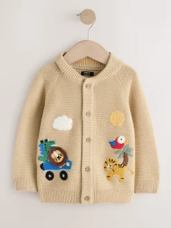 Next - Character Cardigan (3mths-7yrs) Safari Marron fauve Discount