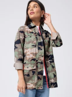 SCAMP & DUDE Shacket imprimé camouflage en coton Hot