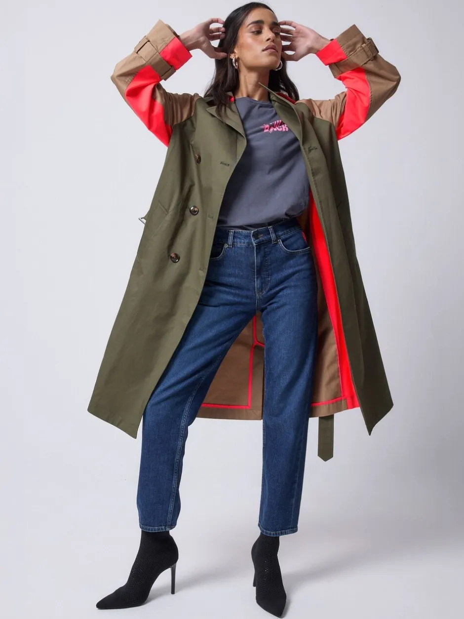 SCAMP & DUDE Trench Color-block Online