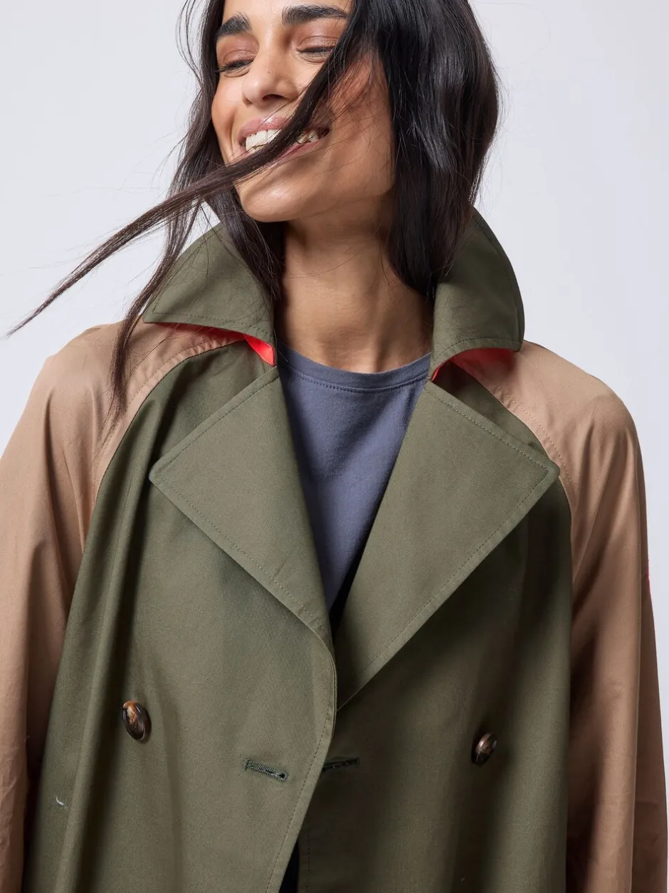 SCAMP & DUDE Trench Color-block Online