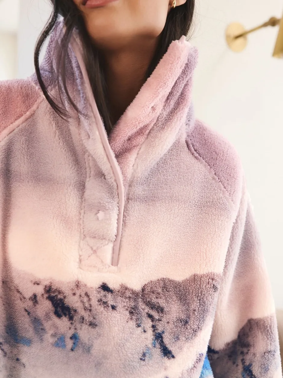 Next Scène de montagne rose - Haut en polaire imprimée en peau de mouton Hot