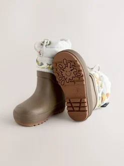 Next Scène d’ours Marron Neutre - Bottes de pluie à poignets matelassés New