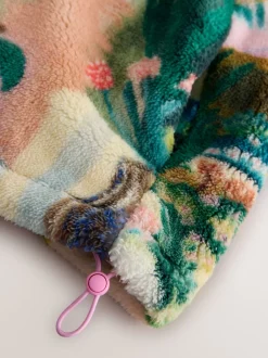 Next Scène tropicale orange - Haut en polaire imprimée en peau de mouton Outlet