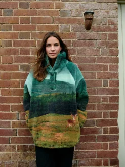 Next Scène Woodland verte - Haut en polaire imprimée en peau de mouton Best