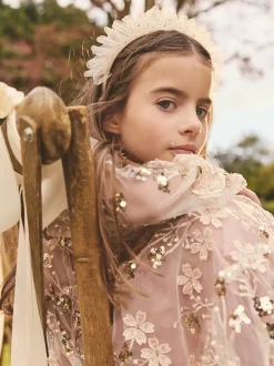 Next Sequinbrodés rose/ou - Peignoir manches longues en maille (4-14ans) Outlet