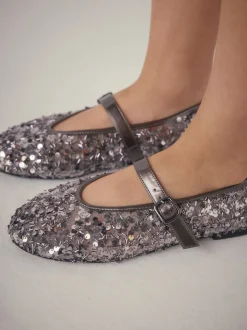 Next Sequins en étain - Chaussures Forever Comfort® Mary Jane avec ornements de sequins Sale