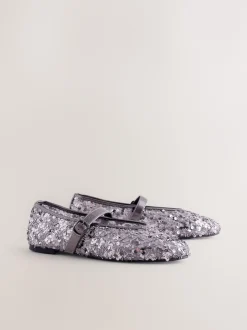 Next Sequins en étain - Chaussures Forever Comfort® Mary Jane avec ornements de sequins Sale