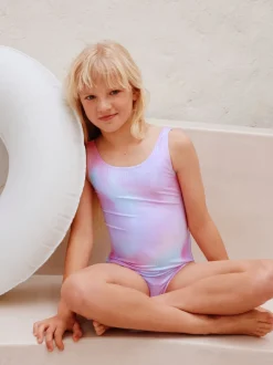 Next Sequins roses arc-en-ciel à paillettes - Maillot de bain à col dégagé (3-16ans) Discount