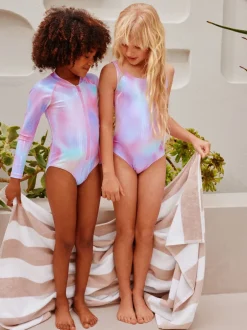 Next Sequins roses arc-en-ciel à paillettes - Maillot de bain à col dégagé (3-16ans) Discount