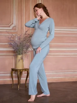 Seraphine Grossesse et Allaitement Pyjamas en jersey de bambou Très doux Ensemble 2 Pieces Sale