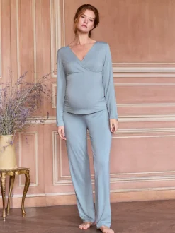 Seraphine Grossesse et Allaitement Pyjamas en jersey de bambou Très doux Ensemble 2 Pieces Sale