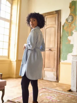 Seraphine Robe chemise en chambray de Denim de Grossesse et d’Allaitement Online
