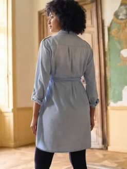 Seraphine Robe chemise en chambray de Denim de Grossesse et d’Allaitement Online