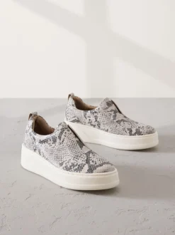 Next serpent - Baskets Signature en cuir à plateforme compensée épaisse Outlet