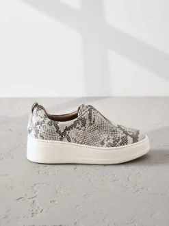 Next serpent - Baskets Signature en cuir à plateforme compensée épaisse Outlet