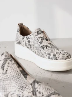 Next serpent - Baskets Signature en cuir à plateforme compensée épaisse Outlet