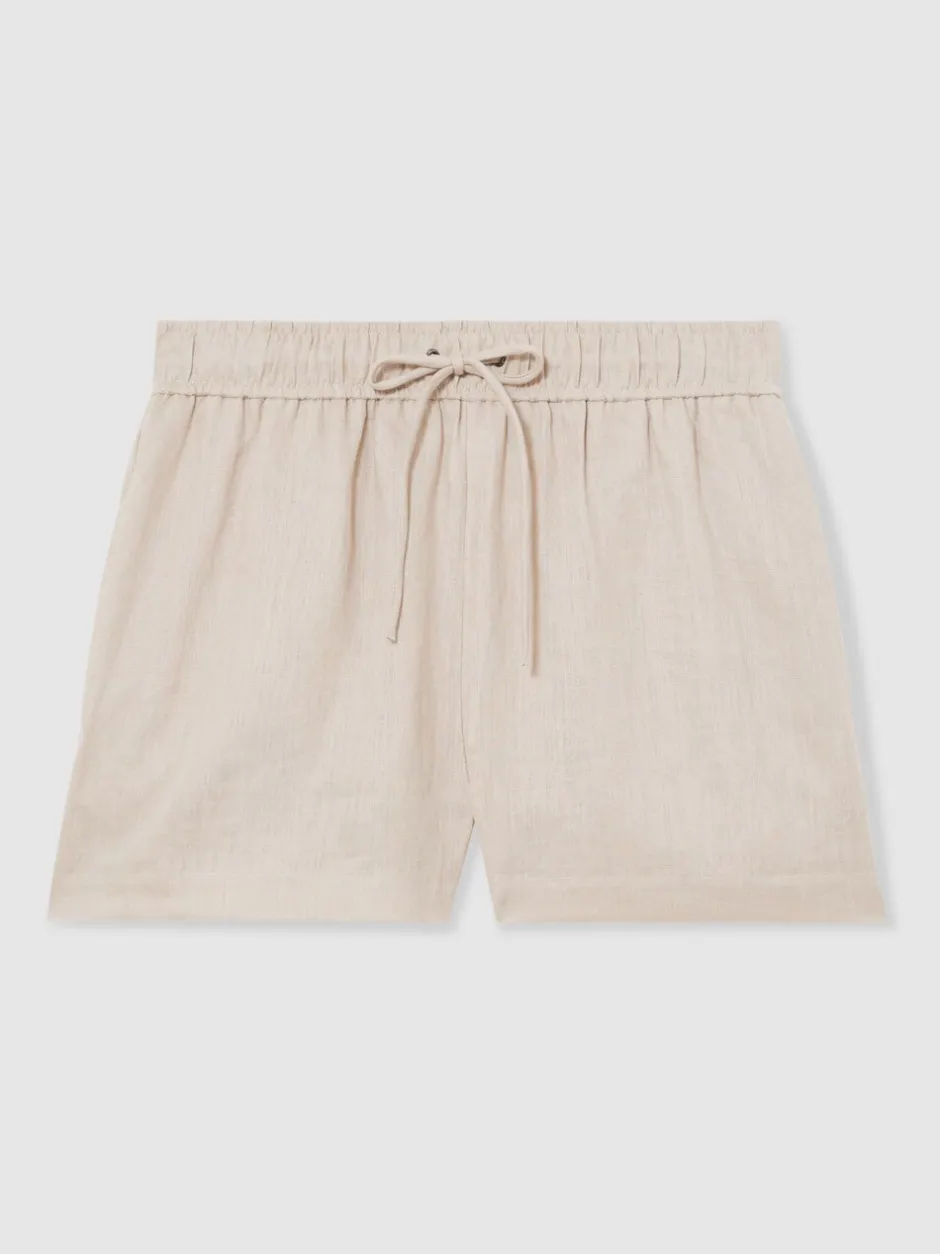 Reiss Short à cordon de serrage en lin mélangé Willow Online