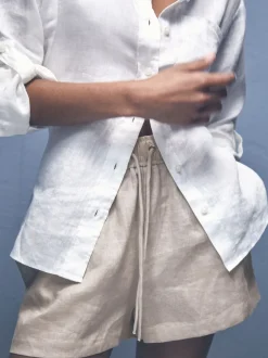 Reiss Short à cordon de serrage en lin mélangé Willow Online