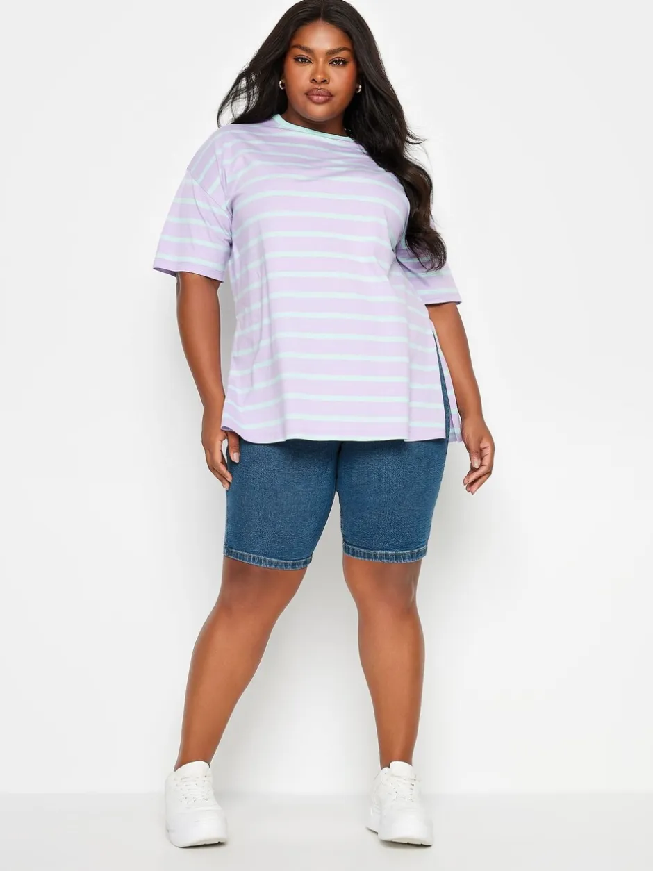 Yours Curve Short cycliste Pull On en jean stretch Online