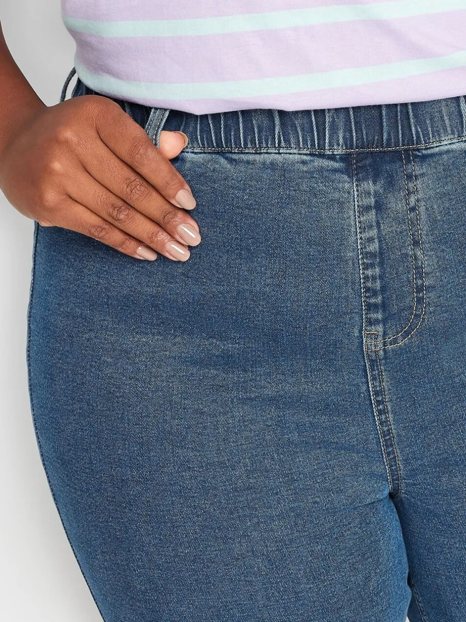 Yours Curve Short cycliste Pull On en jean stretch Online