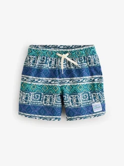 Quiksilver Short de bain Surfsilk Straight Volley à imprimé géométrique pour jeune Outlet