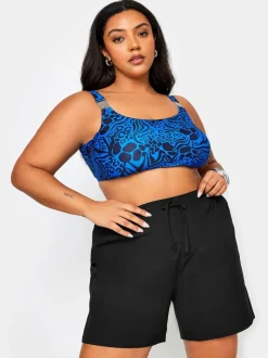 Yours Curve Short de bain à cordon de serrage Best