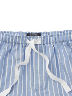 Savile Row Company Short lounge en coton à larges rayures en sergé Sale