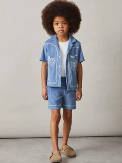 Reiss Short Chesley en tissu éponge brodé de marque Discount
