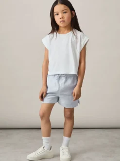 Reiss Short Cleo à cordon de serrage en coton et lin New